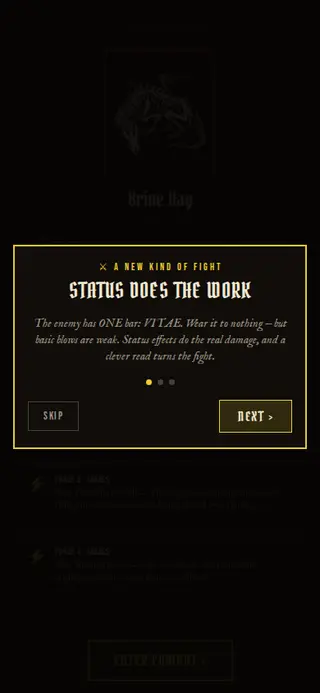 The combat encounter screen after the change: a direct owner report (
